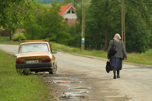 Straatbeeld Roemenie;