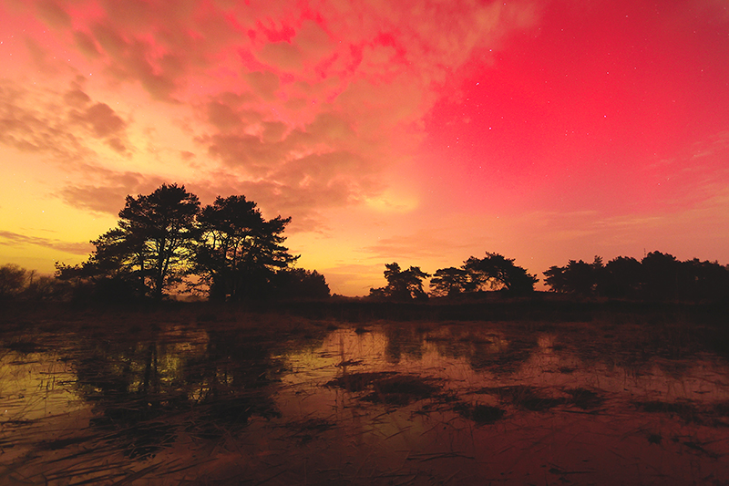 Mooiste Noorderlicht, Aurora borealis, in Nederland 2026, sinds jaren.